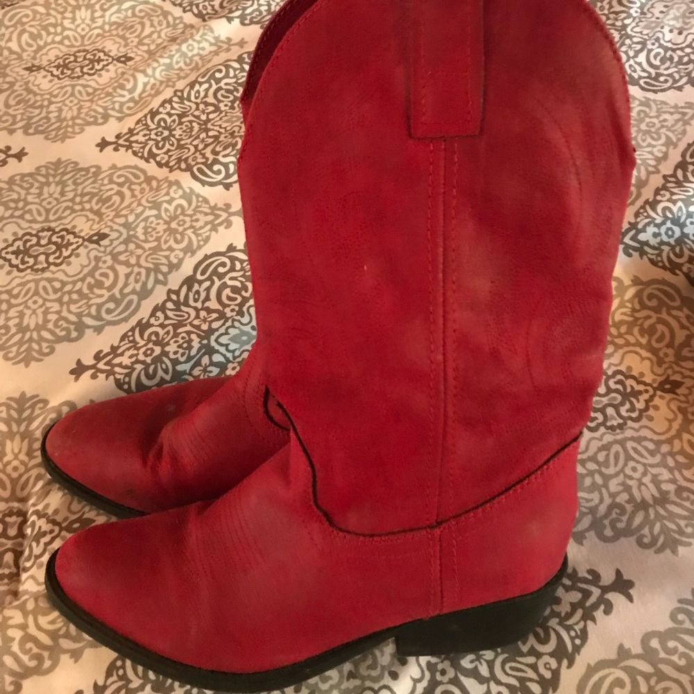Red cowboy boots